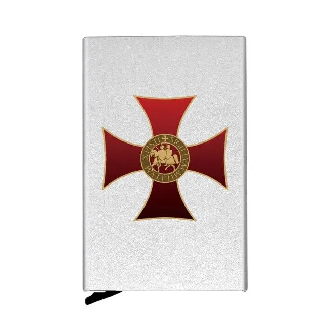 Knights Templar Wallet - Pop Up & Credit Card Holder Metal (5 colors)