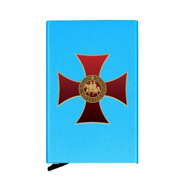 Knights Templar Wallet - Pop Up & Credit Card Holder Metal (5 colors)
