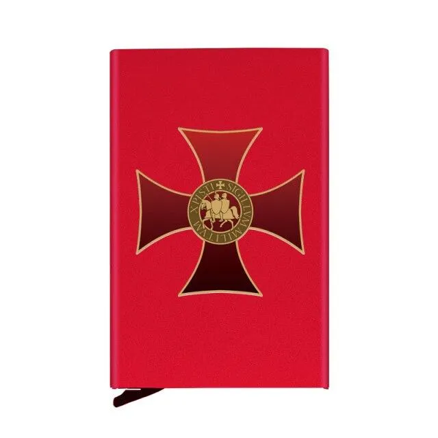 Knights Templar Wallet - Pop Up & Credit Card Holder Metal (5 colors)
