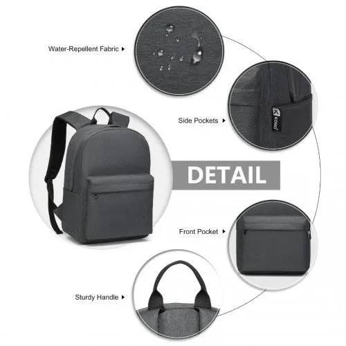 Kono Large Functional Basic Backpack - Dark Grey