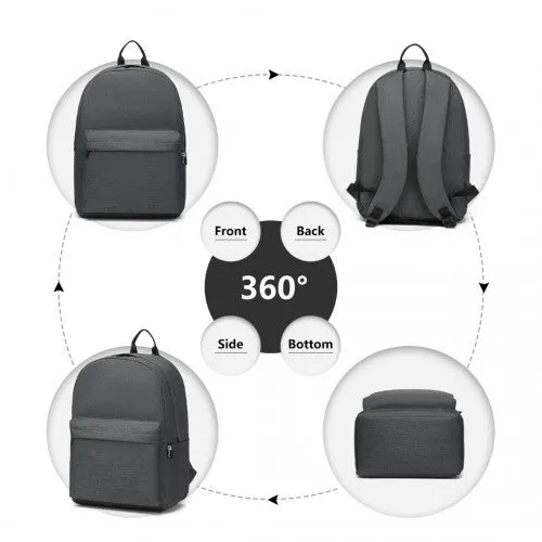 Kono Large Functional Basic Backpack - Dark Grey
