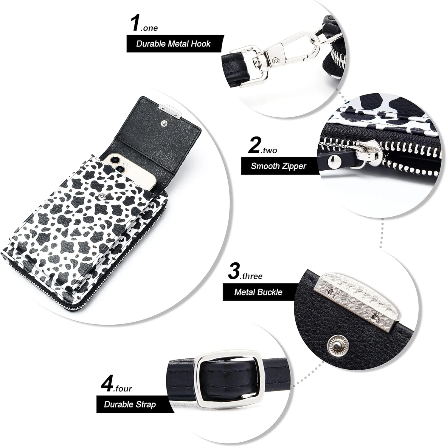 KUKOO Small Crossbody Bag Cell Phone Purse Wallet with Credit Card Slots for Women