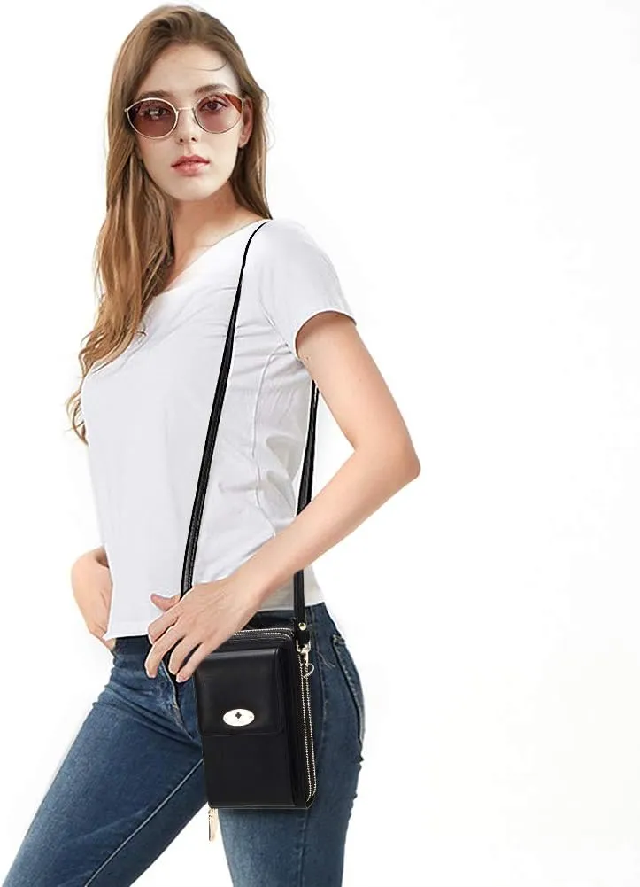 KUKOO Small Crossbody Bag Cell Phone Purse Wallet with Credit Card Slots for Women