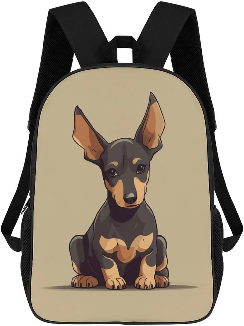 Laptop Backpack for Men 17 Inch Doberman Puppy with Erect Ears Work Casual Backpack Lightweight Travel Shoulder Bag
