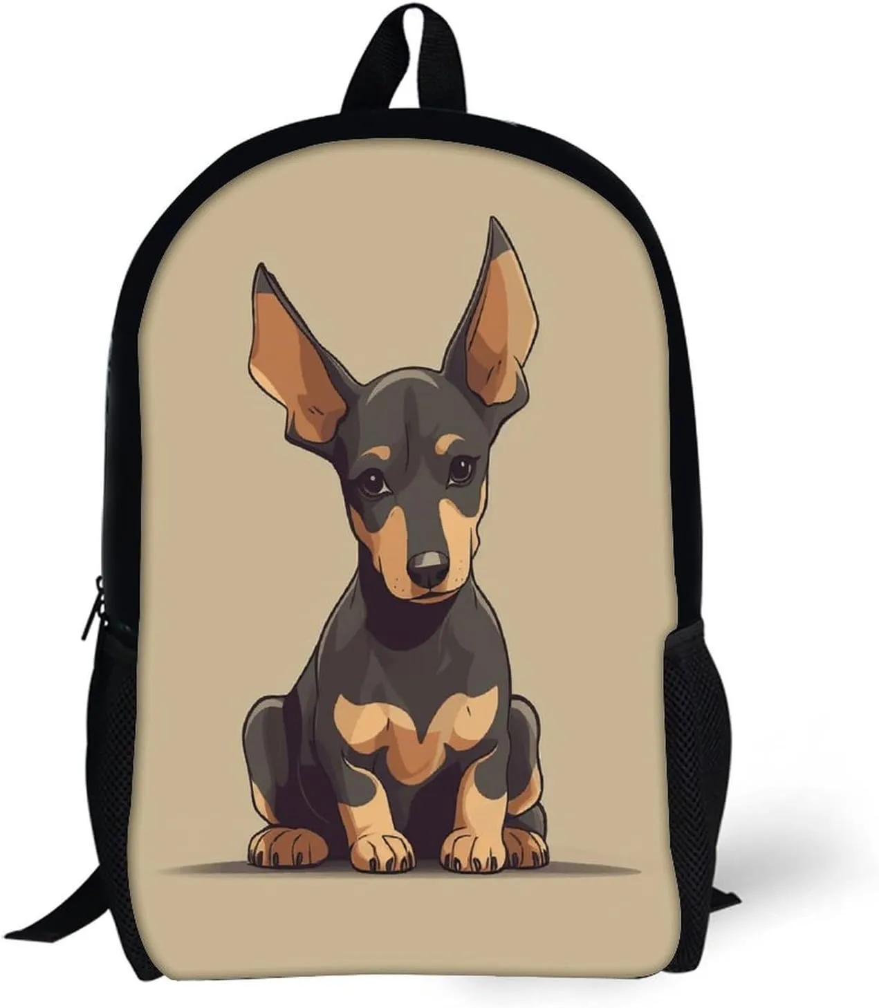 Laptop Backpack for Men 17 Inch Doberman Puppy with Erect Ears Work Casual Backpack Lightweight Travel Shoulder Bag