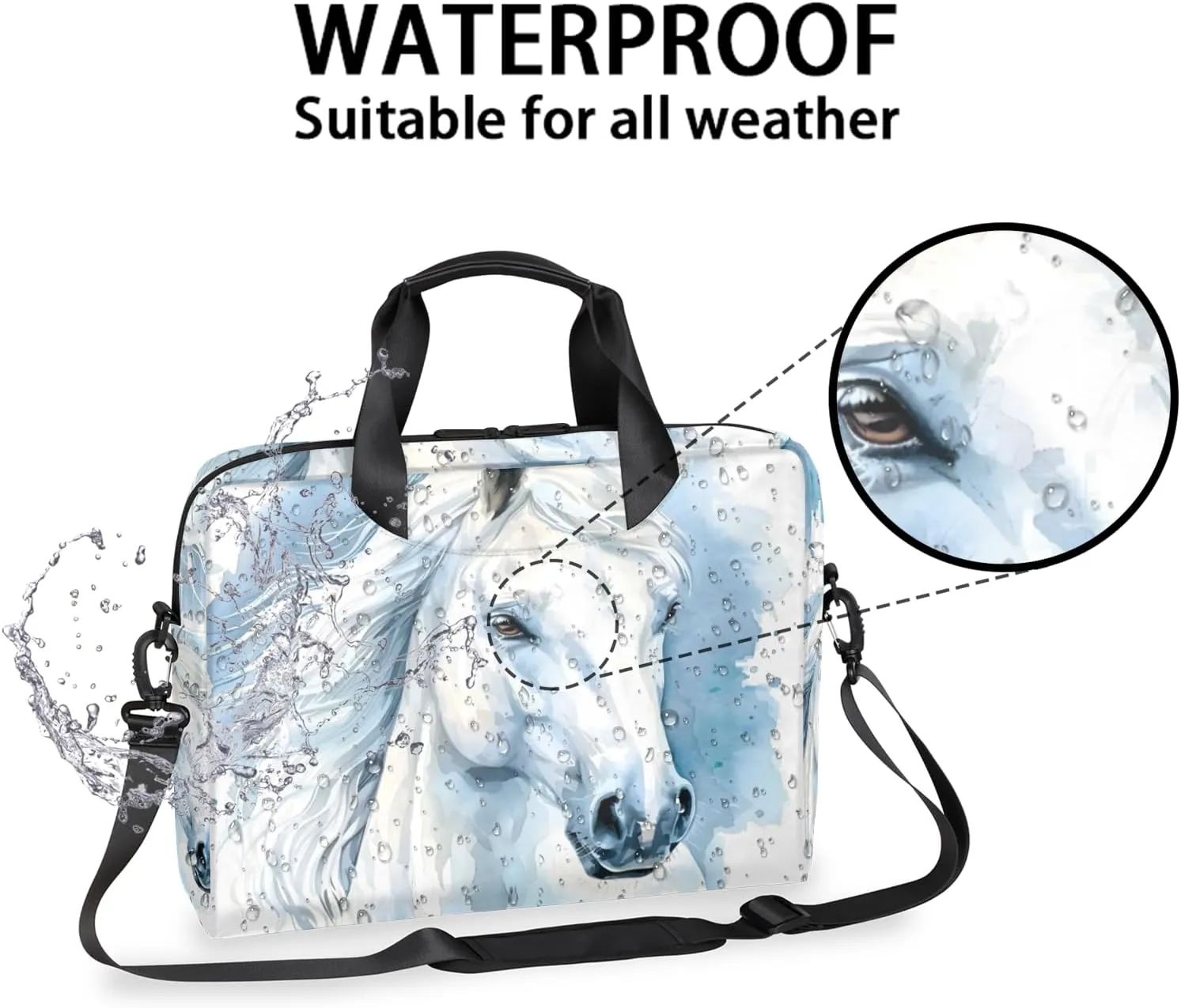 Laptop Bag 15.6 Inch Laptop Sleeve Case with Shoulder Straps Computer Slim Briefcase for Men and Women
