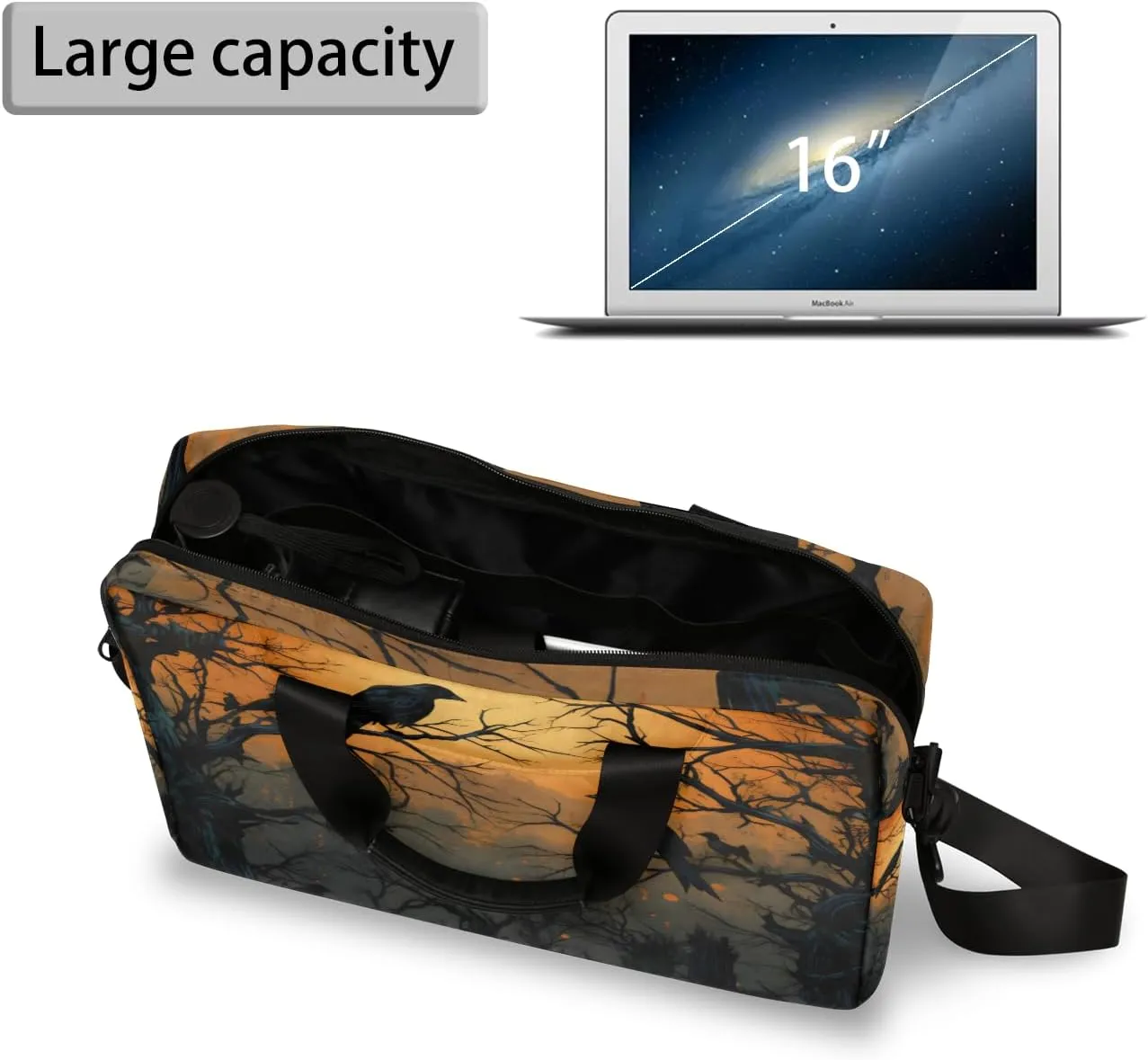 Laptop Bag 15.6 Inch Laptop Sleeve Case with Shoulder Straps Computer Slim Briefcase for Men and Women