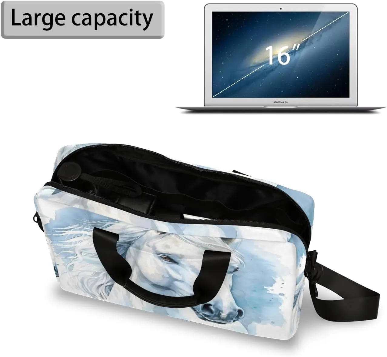Laptop Bag 15.6 Inch Laptop Sleeve Case with Shoulder Straps Computer Slim Briefcase for Men and Women