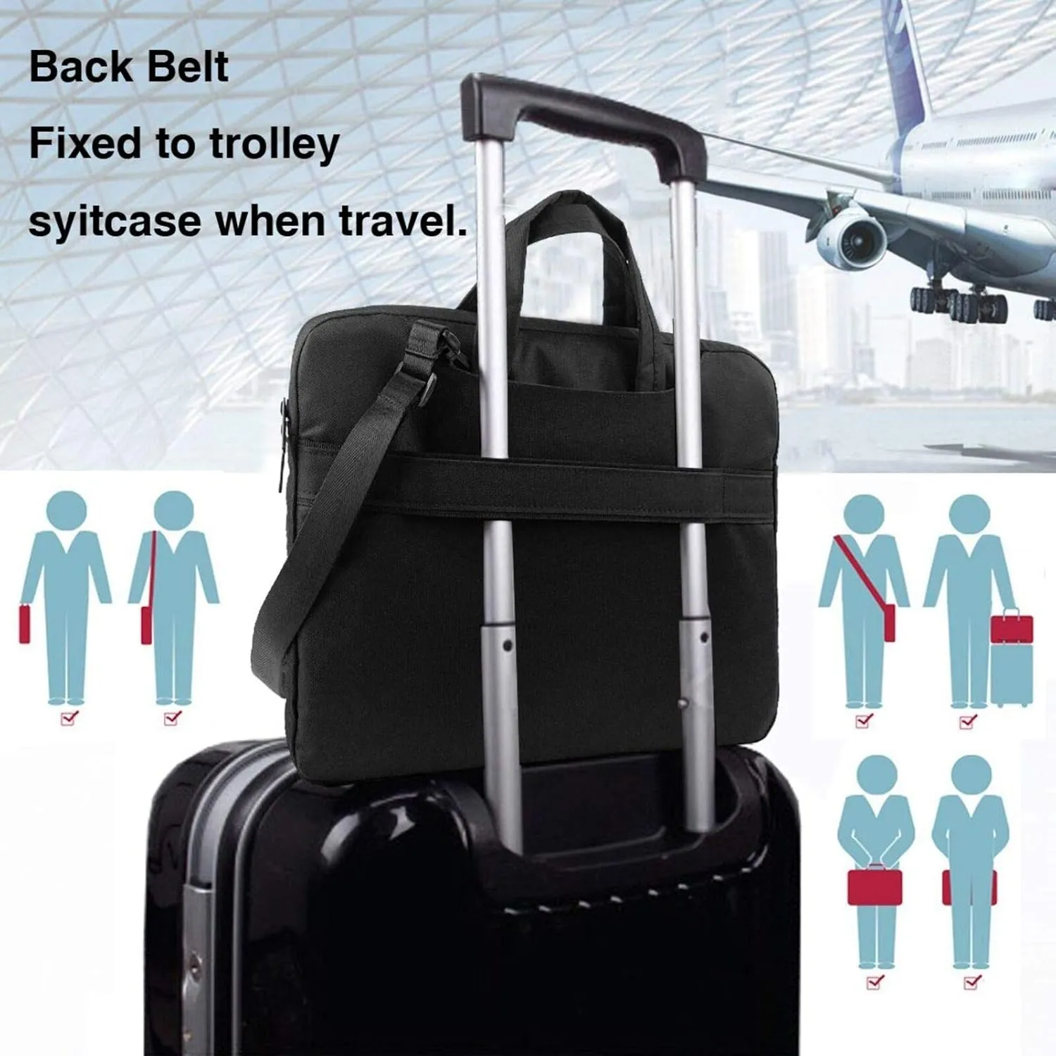 Laptop Bag For Women Men Laptop Case Briefcase for 13/14/15.6 Inch Laptop or Tablet Shoulder Messenger Computer Bag Sleeve