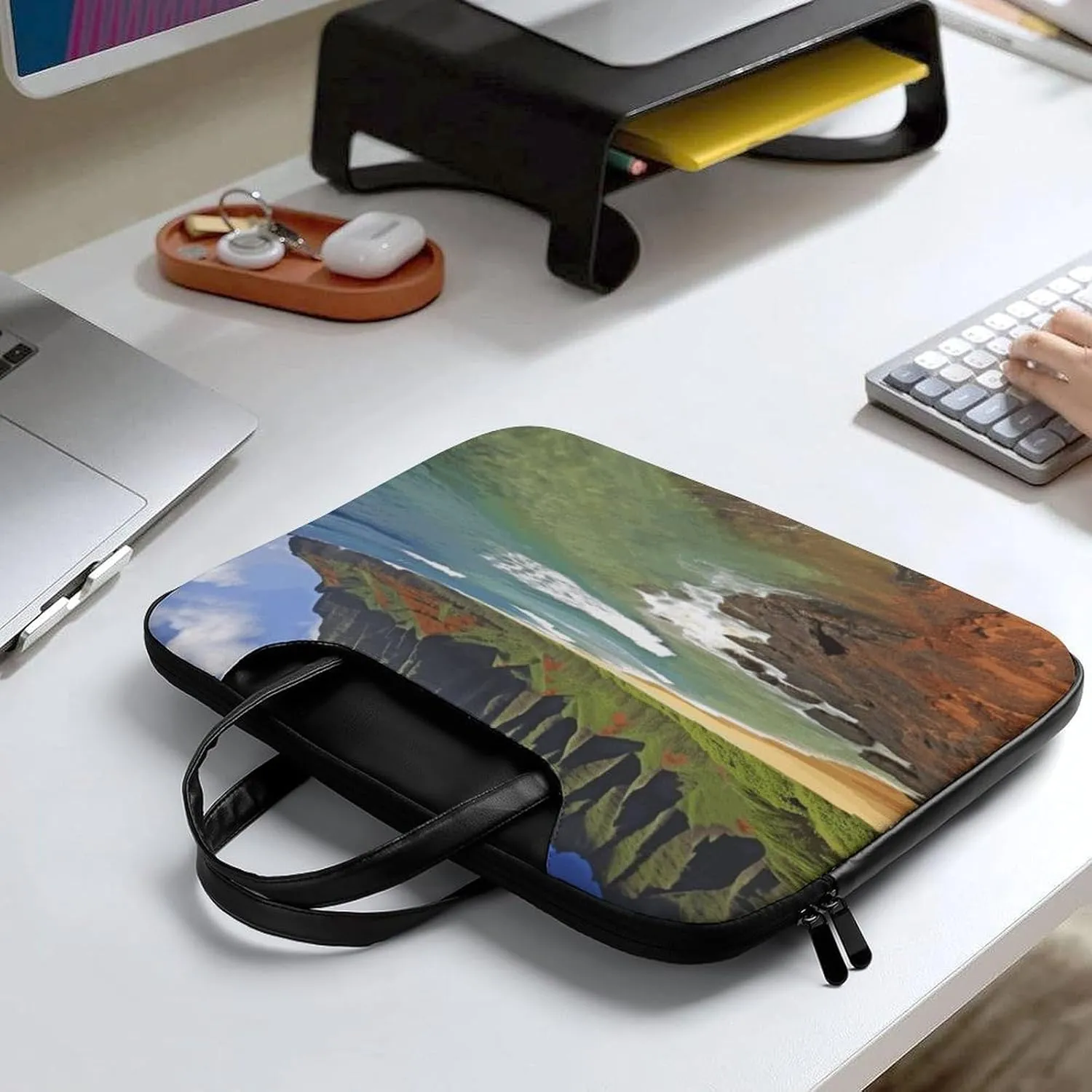Laptop Shoulder Bag 16.5 Inch Laptop Bag North American Bald Eagle Computer Bag Messenger Bag for Men Women