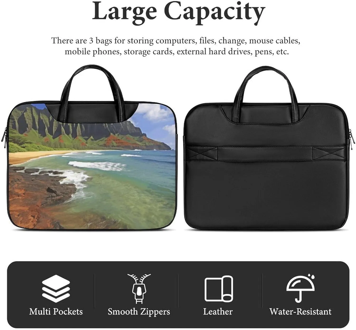 Laptop Shoulder Bag 16.5 Inch Laptop Bag North American Bald Eagle Computer Bag Messenger Bag for Men Women