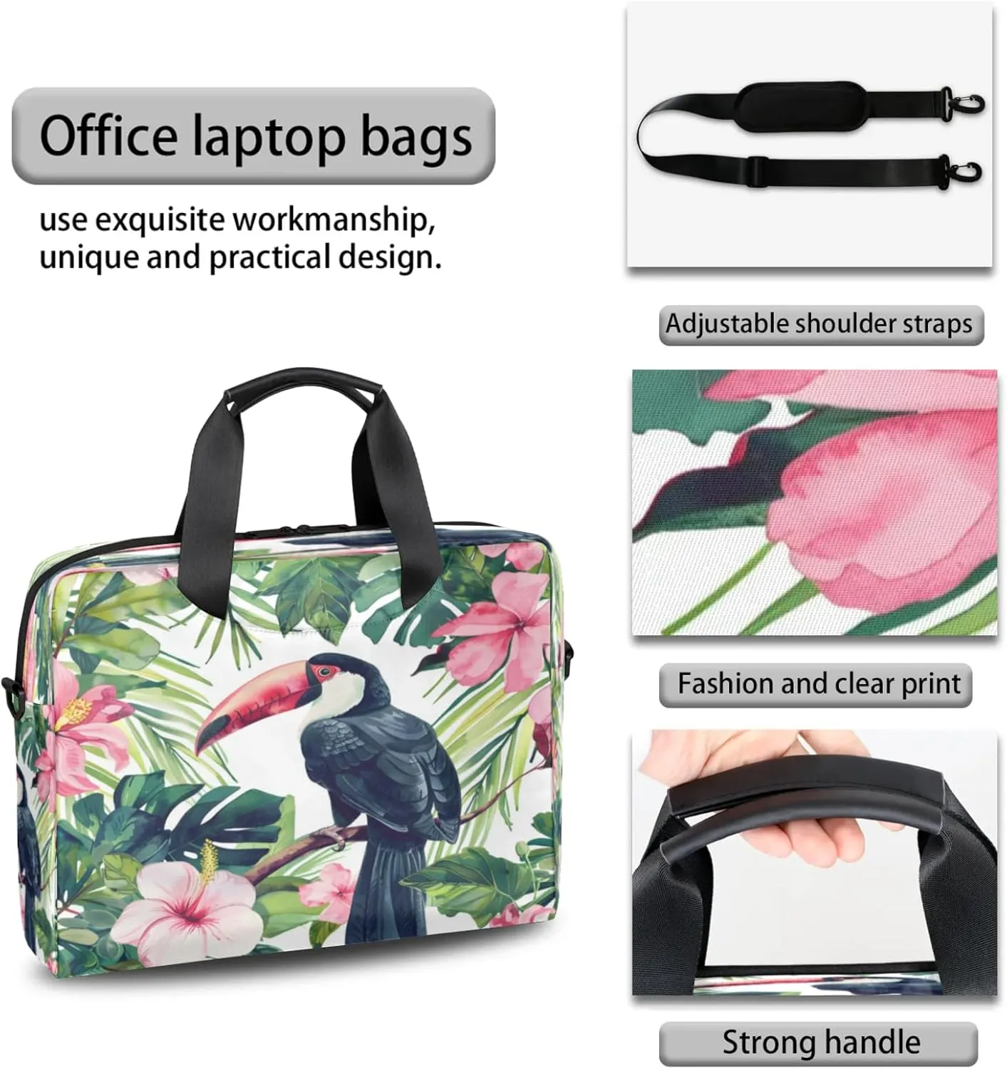 Laptop Shoulder Bag Compatible with Handle, Messenger Shoulder Case for Laptop or Tablet, Laptop Carrying Case