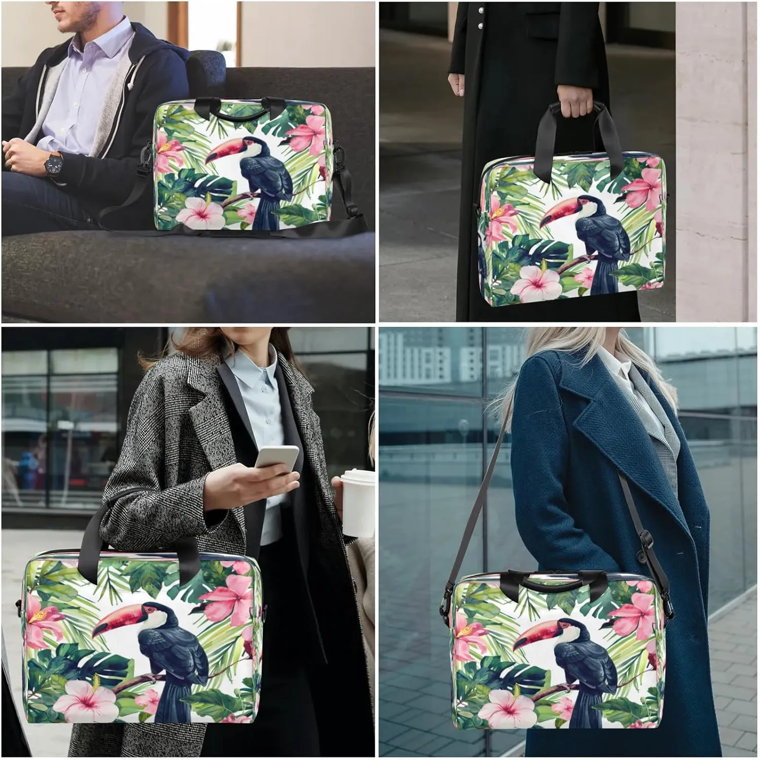 Laptop Shoulder Bag Compatible with Handle, Messenger Shoulder Case for Laptop or Tablet, Laptop Carrying Case
