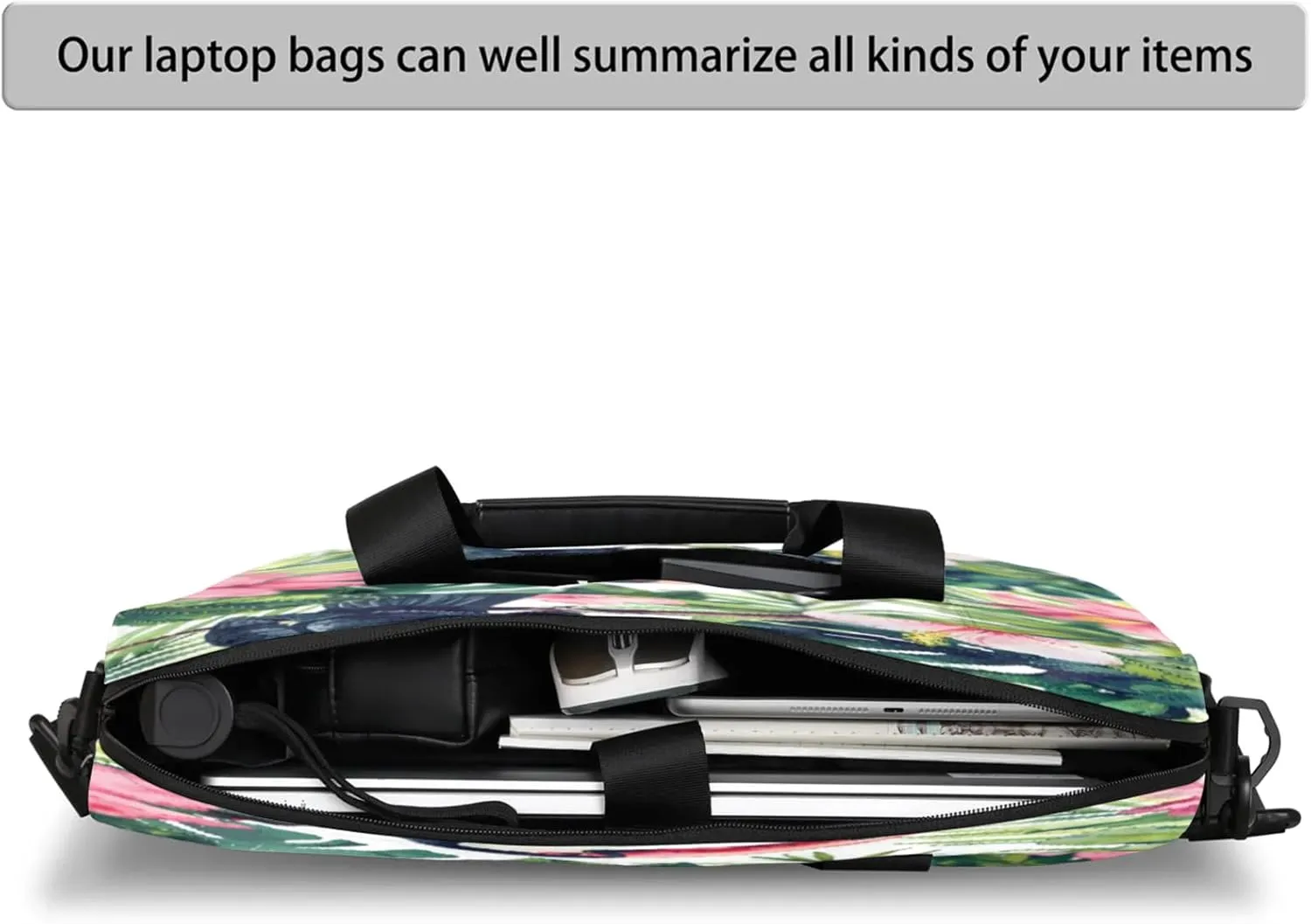 Laptop Shoulder Bag Compatible with Handle, Messenger Shoulder Case for Laptop or Tablet, Laptop Carrying Case