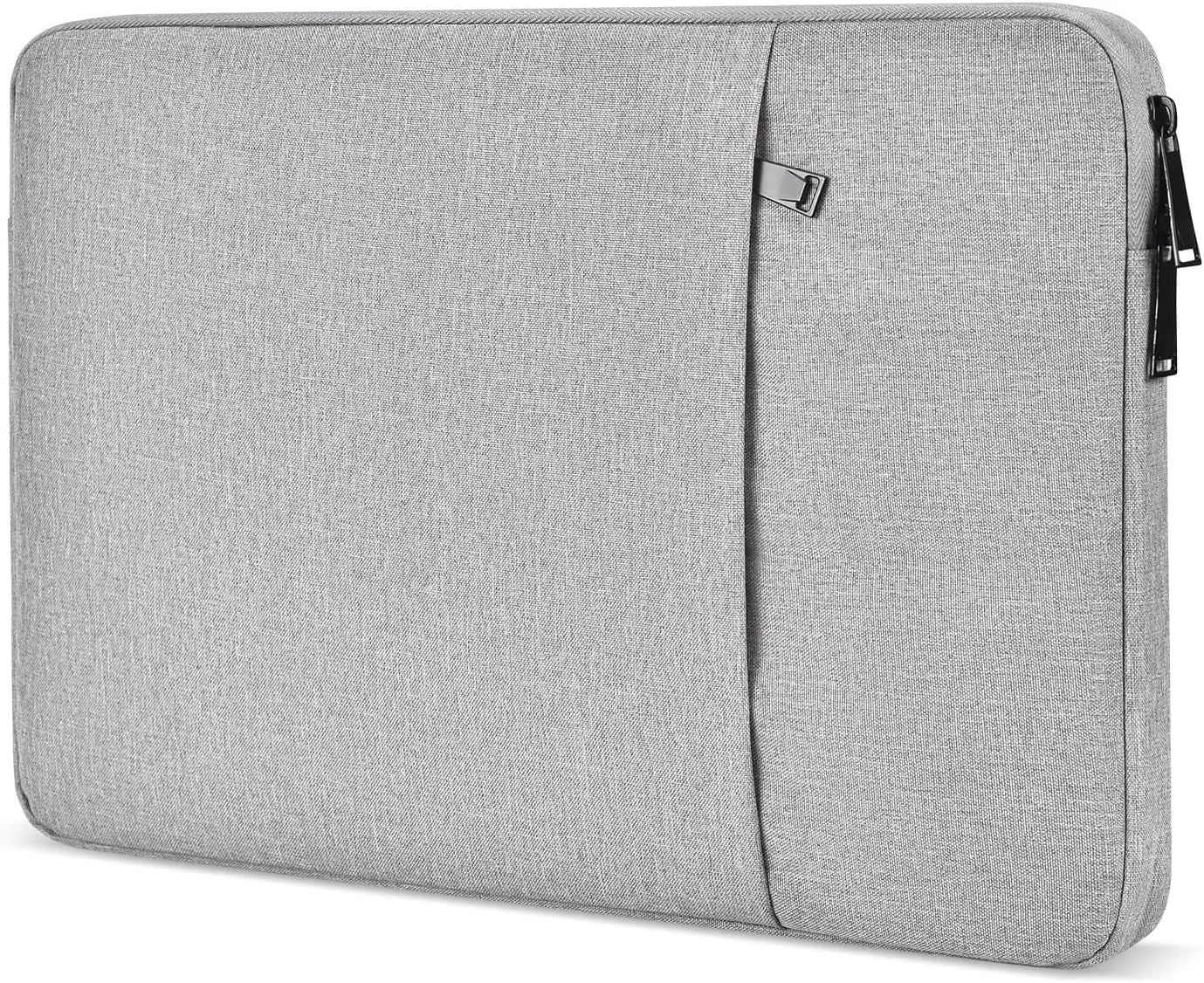 Laptop Sleeve Case 15.6 16 inch, Shockproof Protective Computer Carrying Cover with Accessory Pocket, Water-Resistant Travel Laptop Bag for HP, Dell, Lenovo, Acer, ASUS, Chromebook -Grey