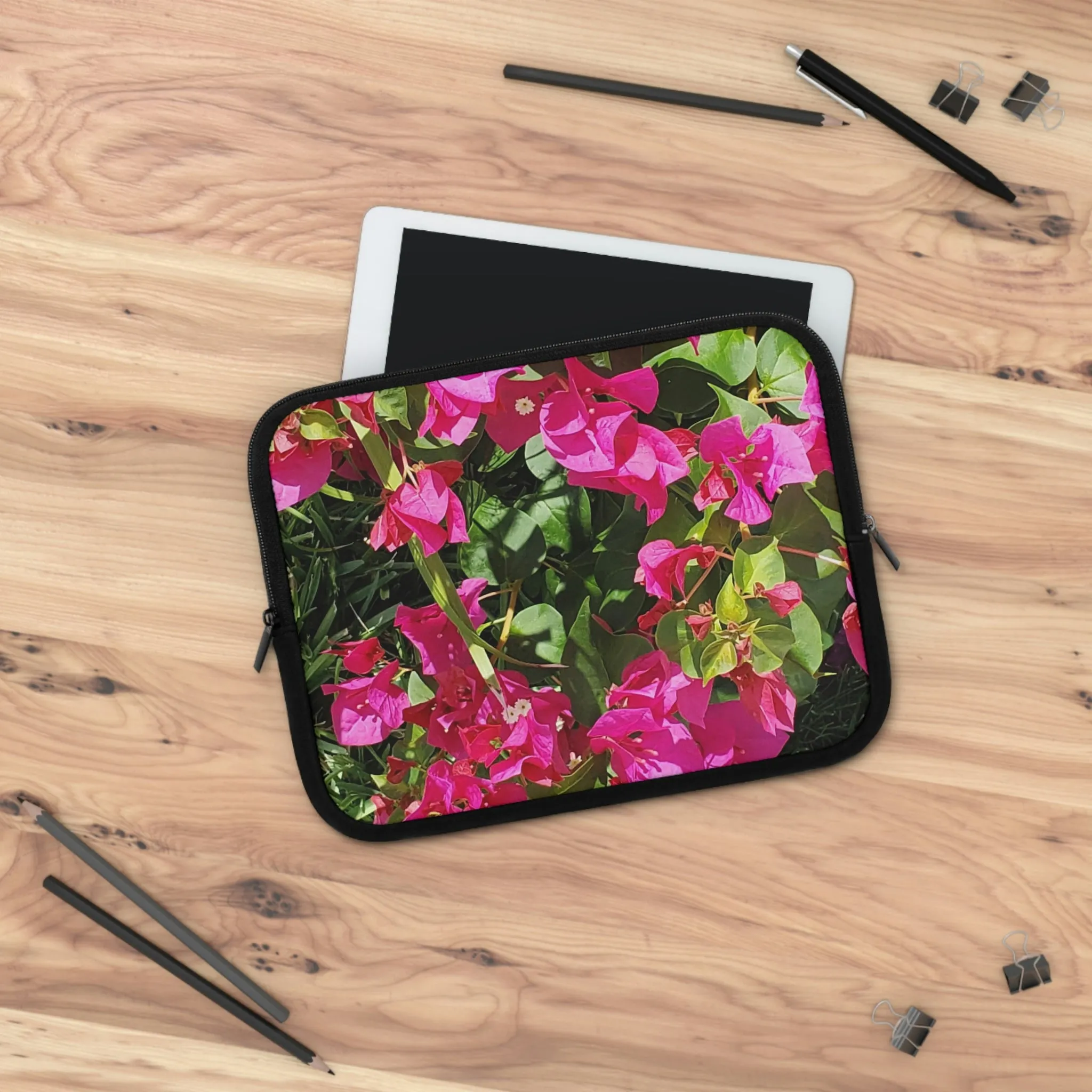Laptop Sleeve Hot Pink Bougainvillea Flowers 7 Inch 10 Inch 13 Inch 15 Inch 17 Inch