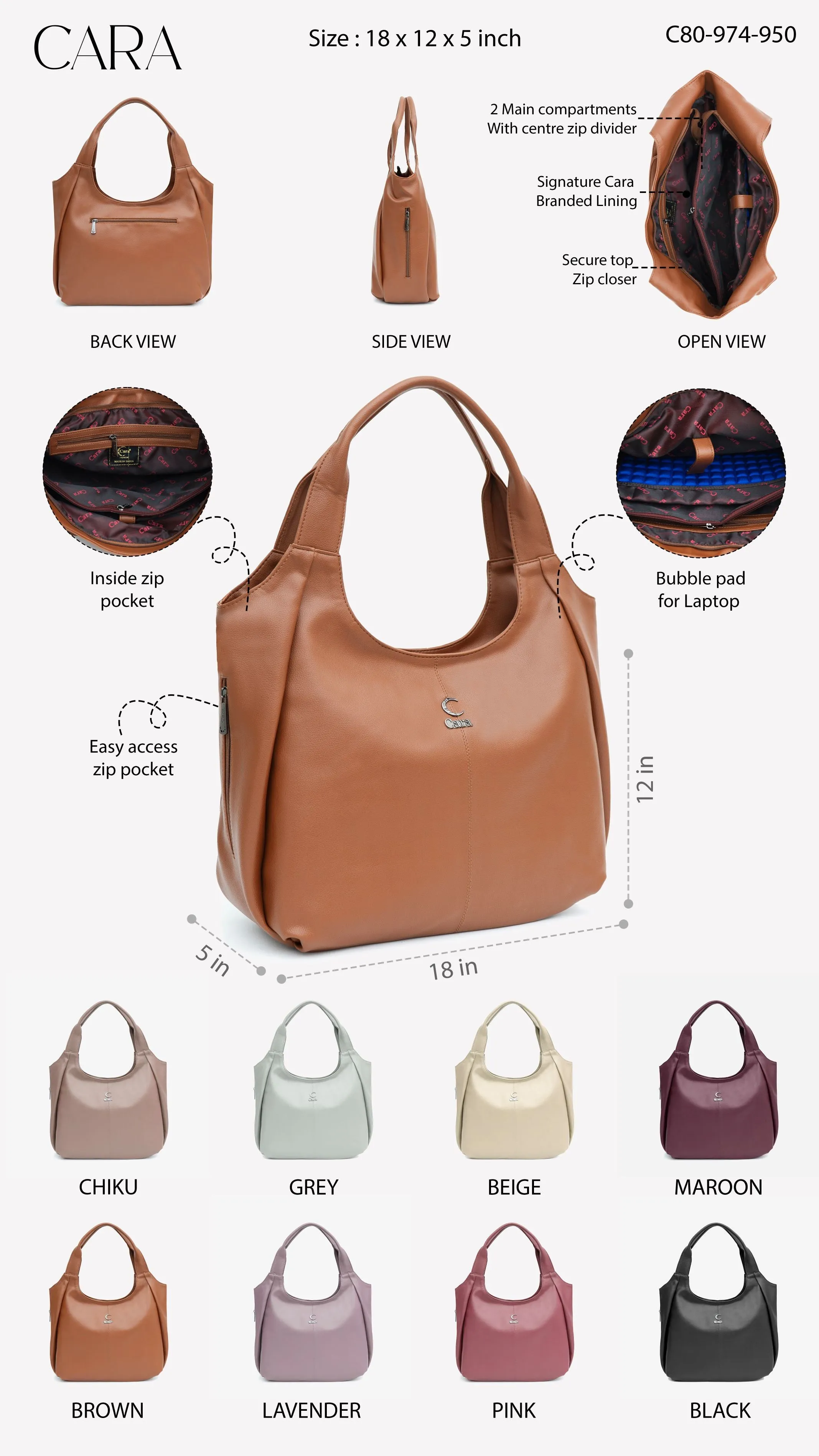 Lavender Crazy Curve HANDBAG | CARA