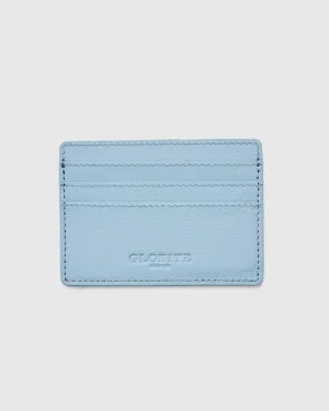 Leather Card Holder - Sky Blue