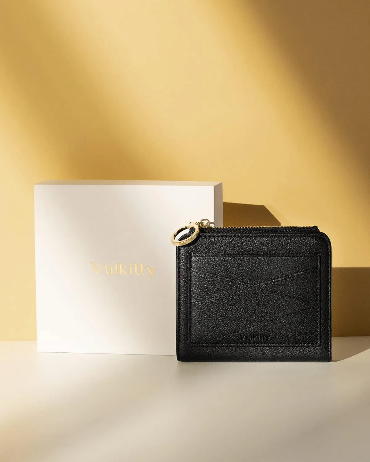 Leather Wallet for Woman RFID Blocking Bifold Small Compact Wallets Zipper Pocket Purse Large Capacity Card Hold Case with ID window