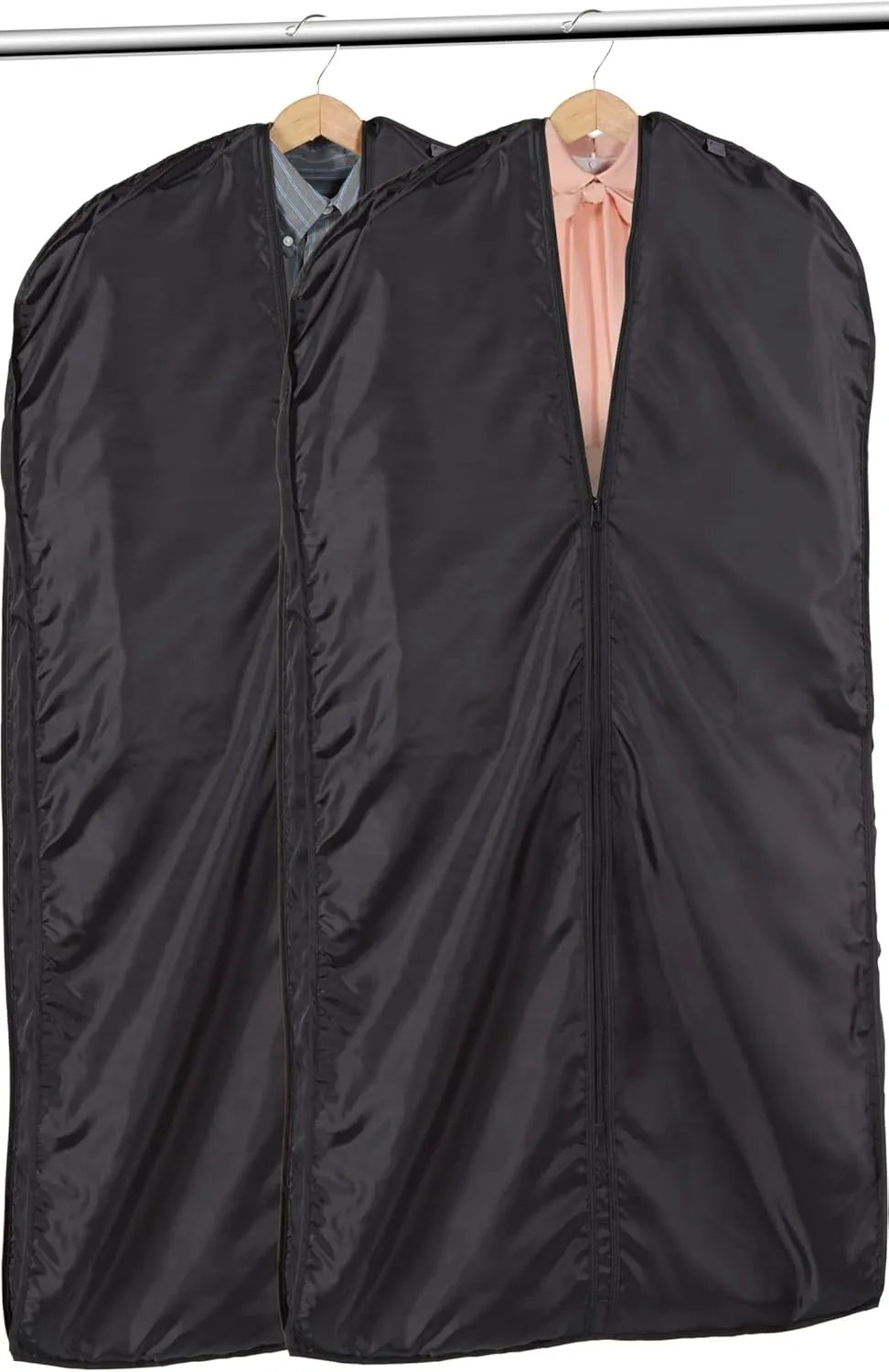Lewis N. Clark Travel Garment Bag Cover for Airplane, Car, Everyday Use-Heavy-Duty, Lightweight, Water-Resistant, Perfect for Suits, Dresses, or Uniforms, 47” Length, Black, One Size