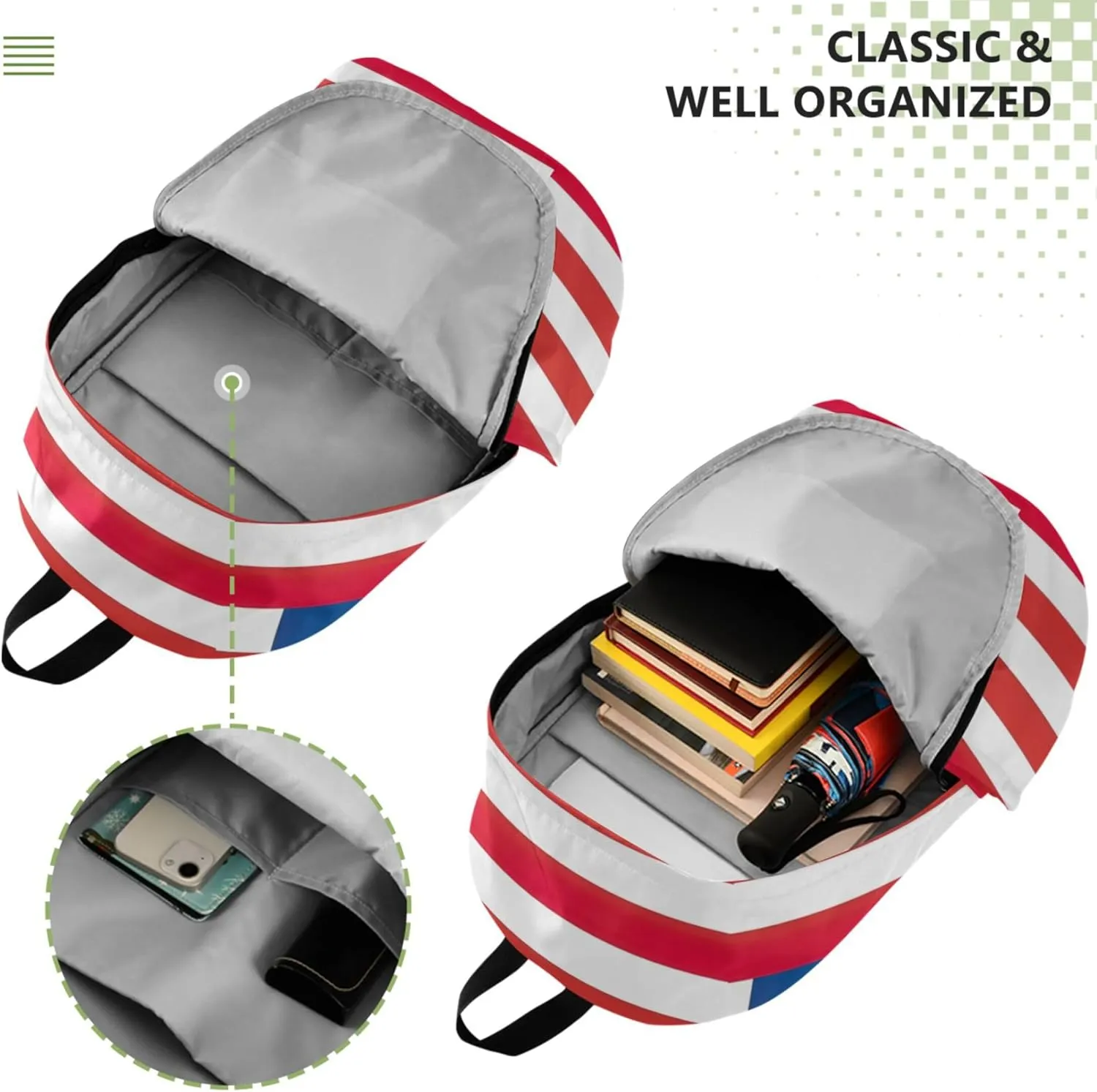 Liberia Flag Fashion Cute Woman Casual Daypack Backpacks Gifts Teen College Bookbag