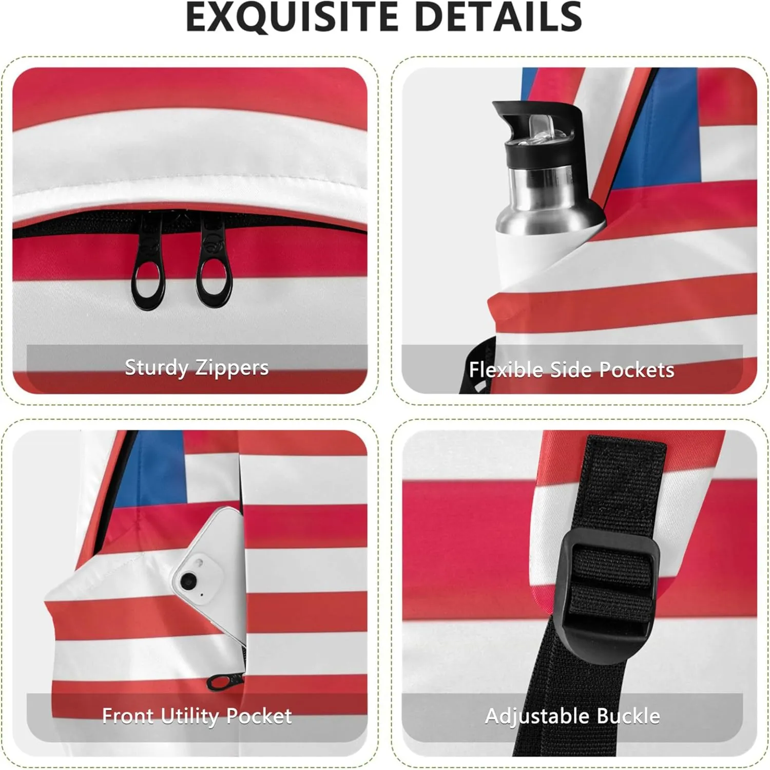 Liberia Flag Fashion Cute Woman Casual Daypack Backpacks Gifts Teen College Bookbag