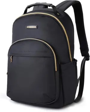 LIGHT FLIGHT Laptop Backpack for Women, Travel BookBag for 17.3 Inch Computer, Backpack for Work Travel College, Large Black