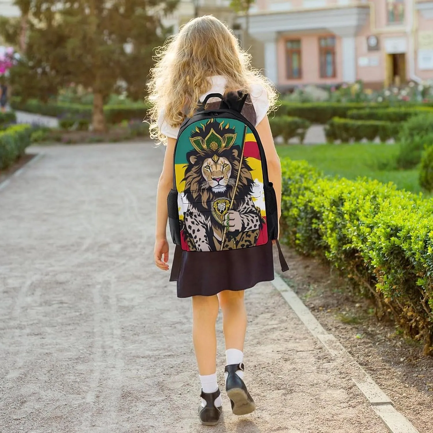 Lightweight Backpack for Gym Travel Bicycle - Big Capacity Multipurpose Anti-Theft Carry On Bag, Lion Judah Marijuanaweed Smoke Art Travel Hiking Bag & Day Pack