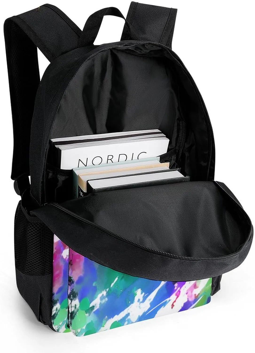 Lightweight Daypack Backpack for Trekking Work Running - Big Capacity Multipurpose Anti-Theft Bookbag, Beautiful Wild Animal Tiger Abstract Art Business Computer Bag