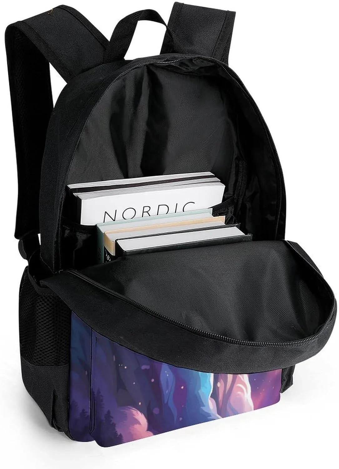 Lightweight Daypack Backpack for Trekking Work Running - Big Capacity Multipurpose Anti-Theft Bookbag, Starry Sky Cool Galaxy Tiger Art Business Computer Bag