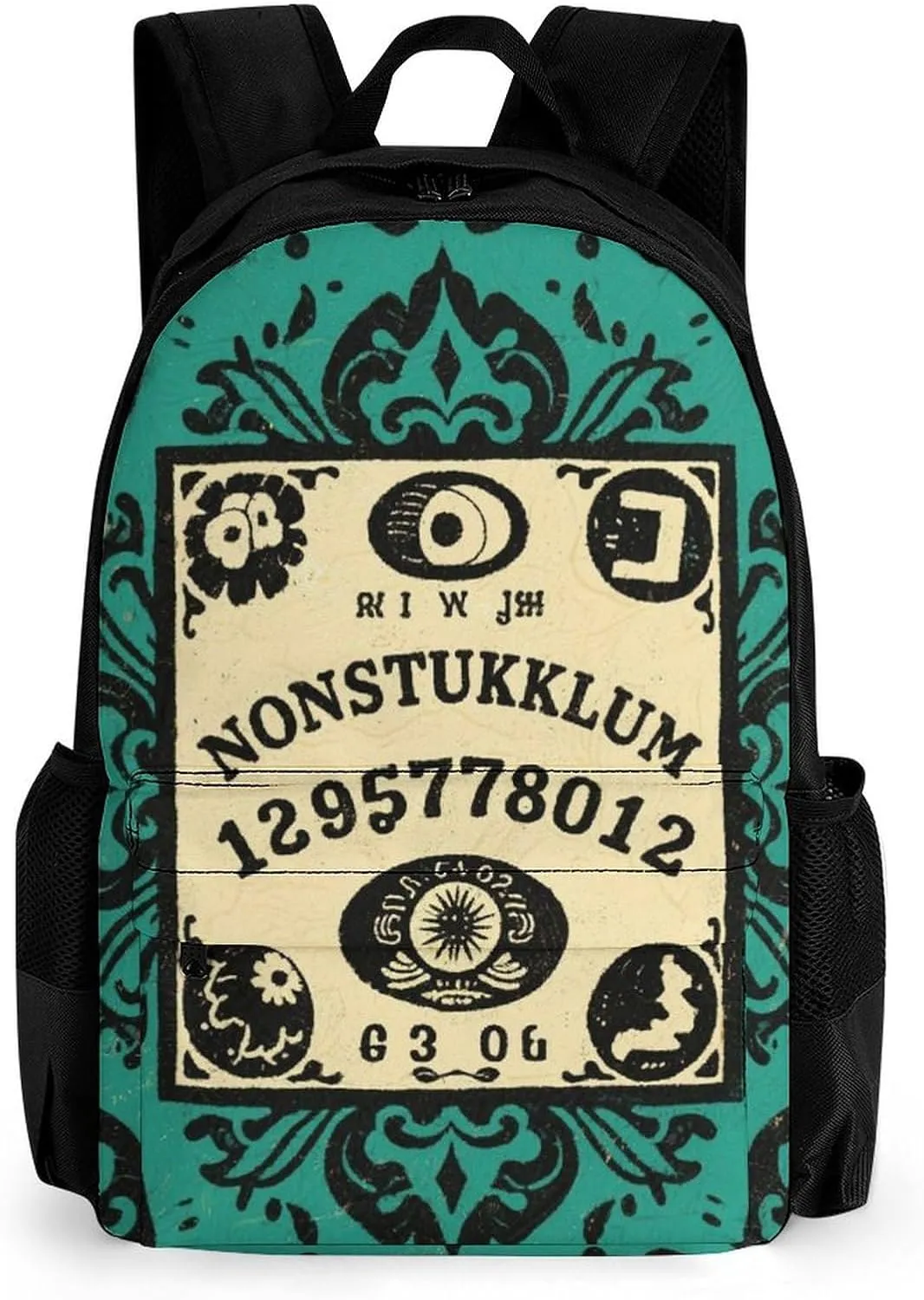 Lightweight Daypack Bookbag for Trekking Business Walking Cycling - Big Capacity Anti-Theft Multipurpose Carry On Bag, Ancient Witch Magic Spirit Board Art Business Computer Bag