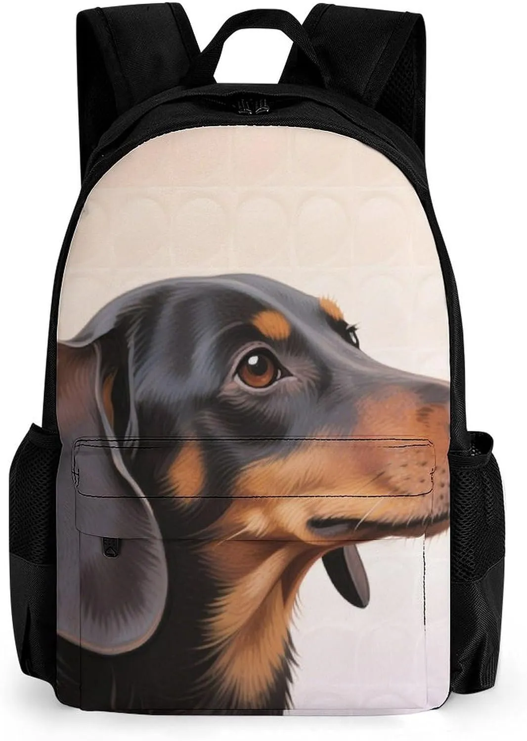 Lightweight Daypack for Camping Business Walking Cycling - Large Capacity Anti-Theft Multipurpose Bookbag, Cartoon Dachshund Weiner Dog Pet Art Gym Outdoor Hiking Backpack