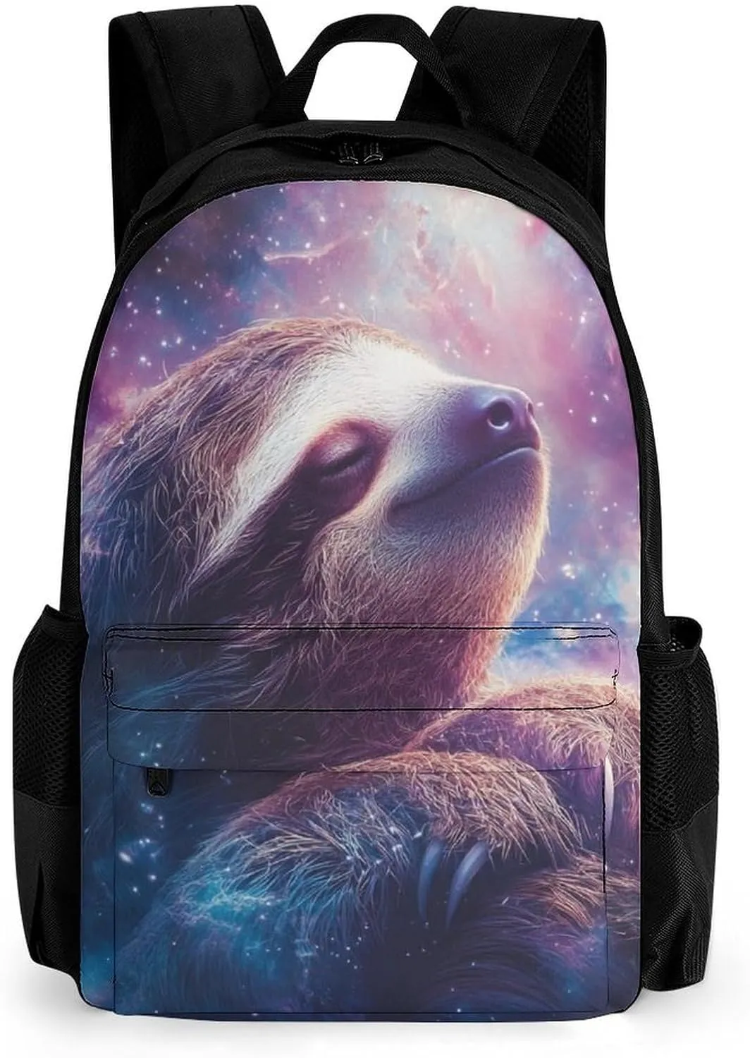 Lightweight Rucksacks for Climbing Outdoors Walking Cycling - Large Capacity Anti-Theft Multipurpose Carry On Bag, Blue Nebula Sloth Camping Outdoor Backpack