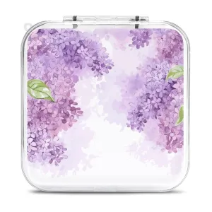 Lilac Flowers in Blossom Switch Game Case Switch Game Holder Cartridge Case Storage 12 Games & 2 Micro Sd Card Slots, Travel Carry Cases, Portable Games Card Storage, Hard Shell, Buckle Closure