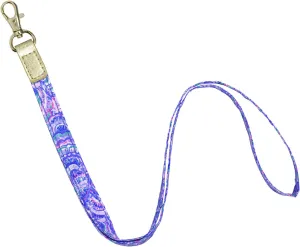 Lilly Pulitzer Cute Lanyard for ID Badges and Keys, Womens Lanyard Keychain, Colorful Lanyard with Metal Hook