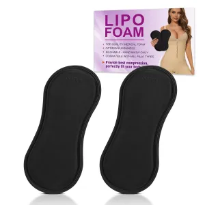 Lipo Foam Lateral Protectors - Women Lipo Side Foam Pads, Lipo Foams Post Surgery, Abdominal Compression Lipo Board for Tummy Tuck & Liposuction Post Surgery Recovery (2Pcs, Black)