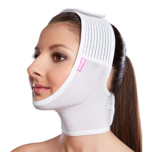 LIPOELASTIC FM EXTRA Post Surgical Facelift Compression Garment, Chin Lipo Compression Garment, Perfect After Care for Neck Lifts, Chin Faja, Face Wrap for Double Chin, V line Face Slimming