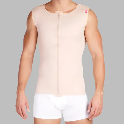 Lipoelastic MTmL Comfort Male Post Surgery Compression Vest - Natural