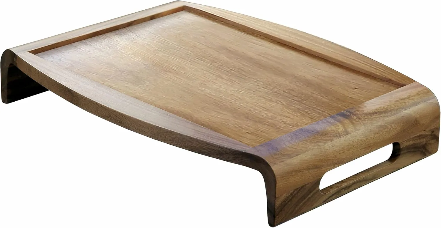 Lipper International Acacia Reversible Serving Tray, 20.75" x 15.38" x 3.5"