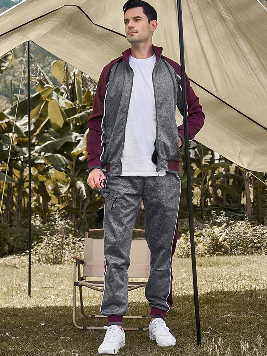 Litteking Men's Tracksuits Sweat Suit Casual Long Sleeve 2 Piece Outfit Sports Jogging Suits Set