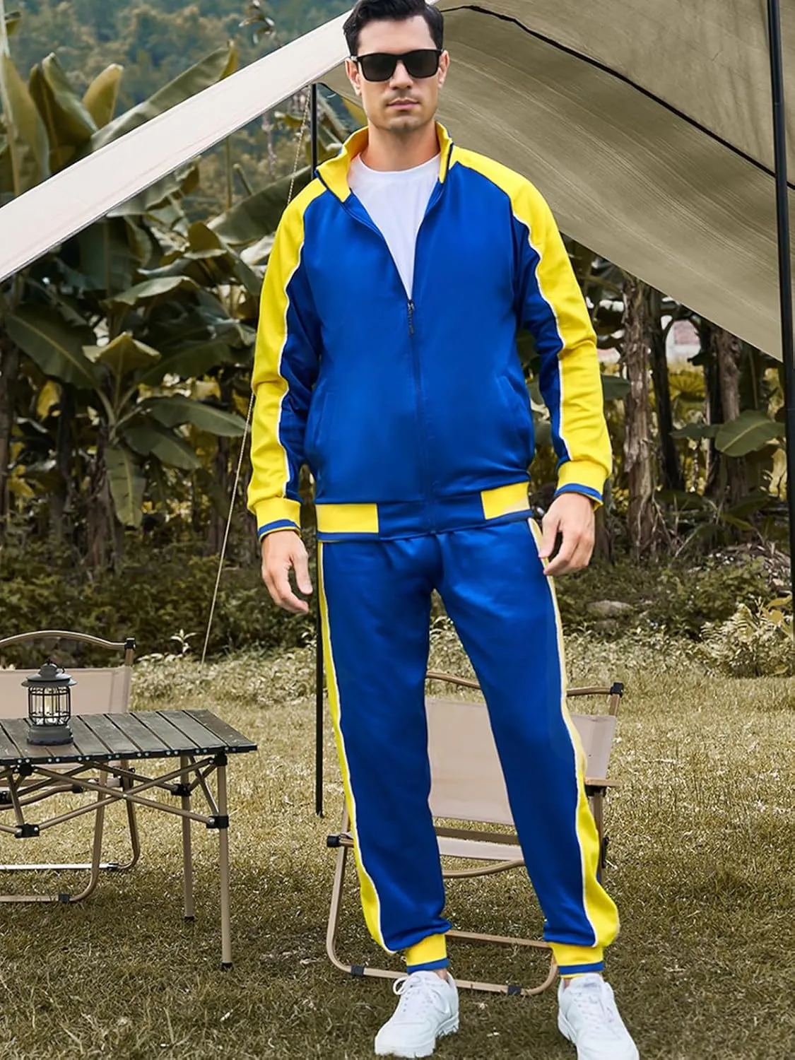 Litteking Men's Tracksuits Sweat Suit Casual Long Sleeve 2 Piece Outfit Sports Jogging Suits Set