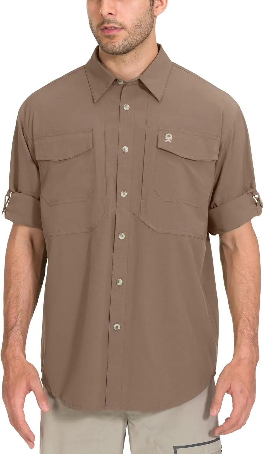 Little Donkey Andy Men's Quick-Dry Stretch Long Sleeve Shirt for Hiking, Travel