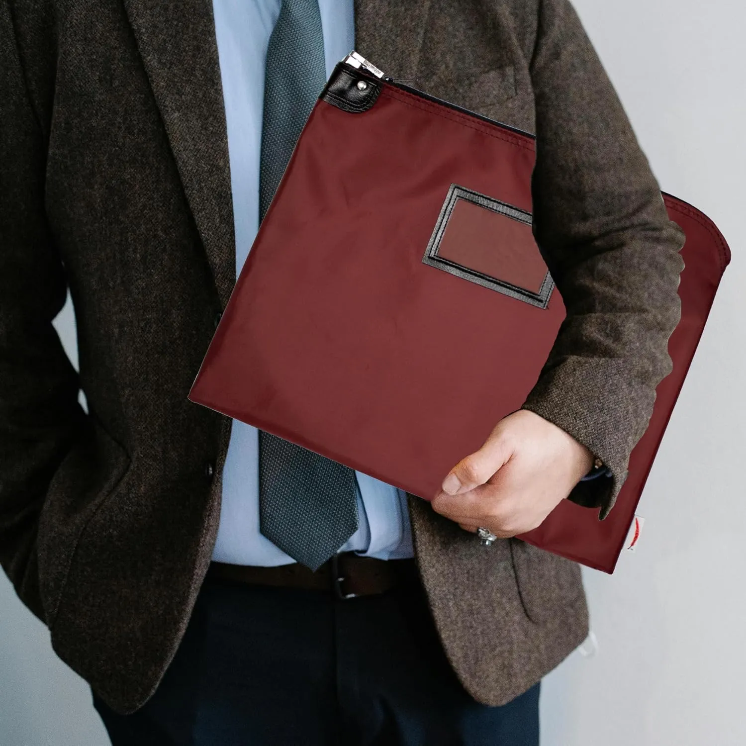 Locking Document HIPAA Bag,15 x 19 inch (Burgundy)