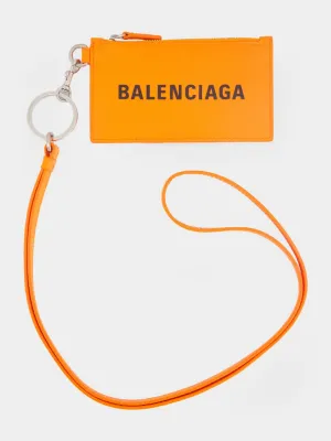 Logo Keyring Orange Card Holder