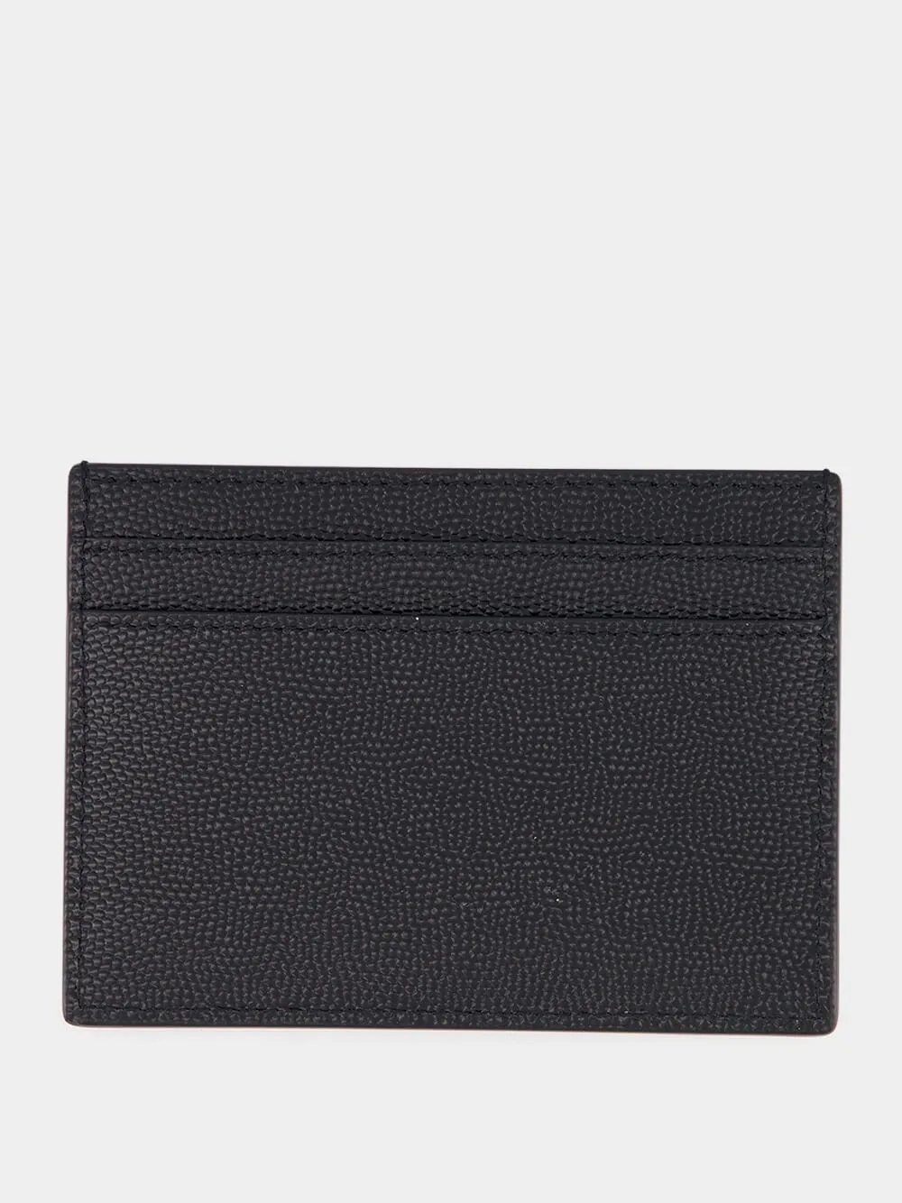 Logo Plaque Leather Card Holder
