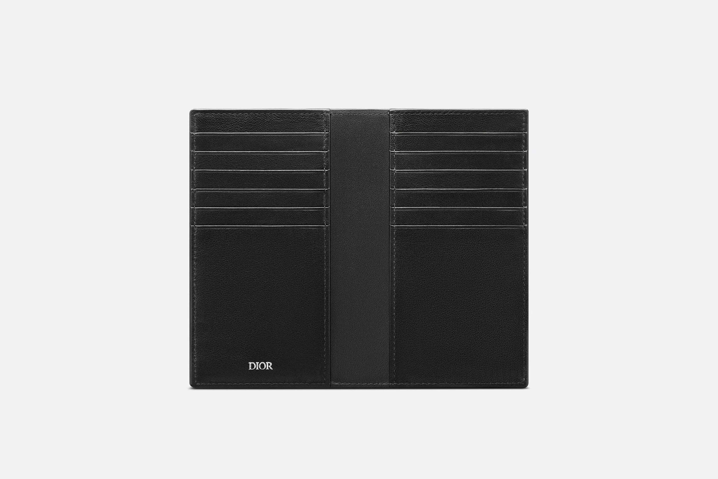 Long Bi-Fold Card Holder • Black CD Diamond Canvas