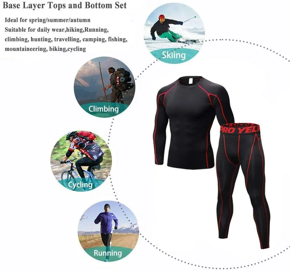 Long Underwear Mens Thermals Base Layer Men Cold Weather Gear Long Johns for Winter Cycling Running Hunting