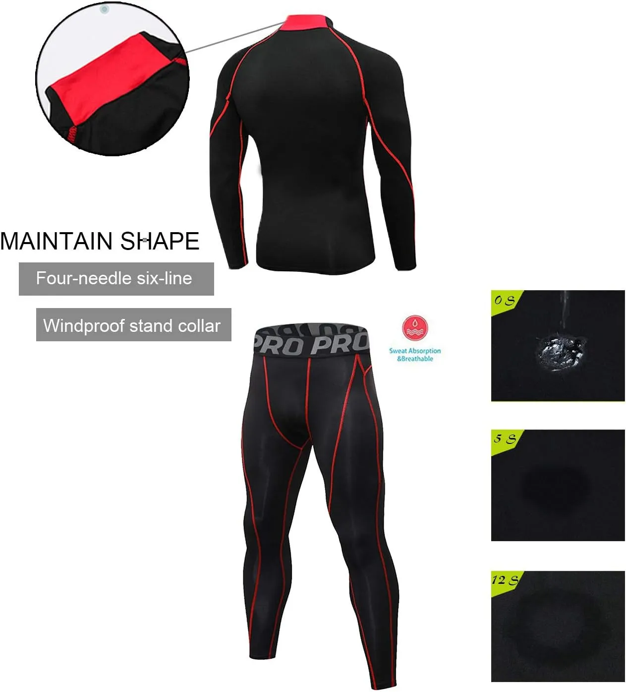 Long Underwear Mens Thermals Base Layer Men Cold Weather Gear Long Johns for Winter Cycling Running Hunting