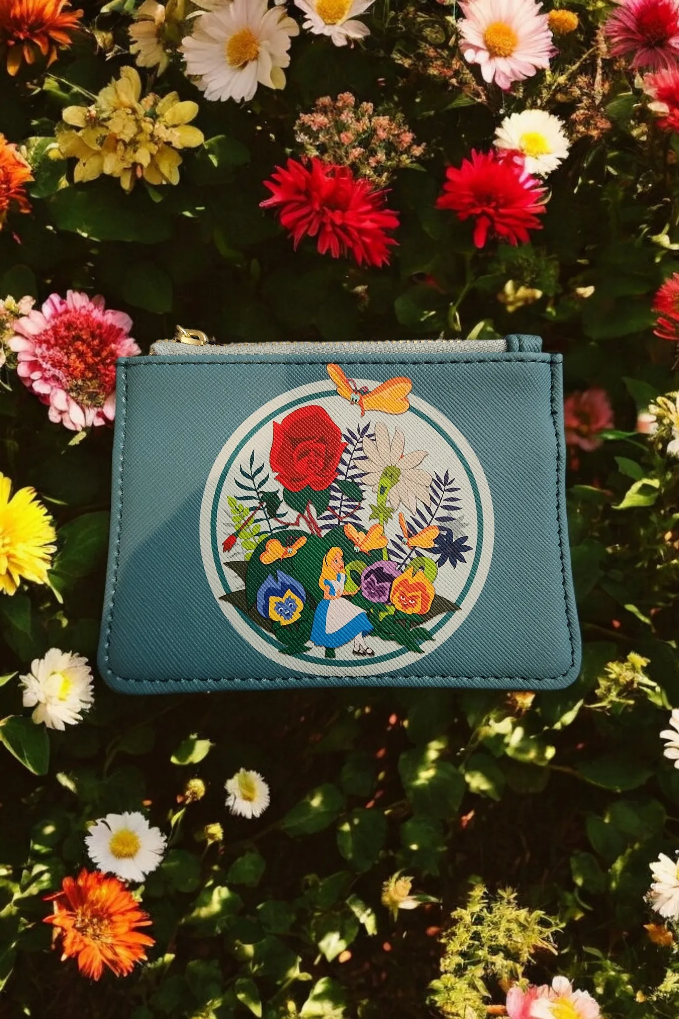 Loungefly Disney Alice in Wonderland Spring Flowers Card Holder/Coin Purse