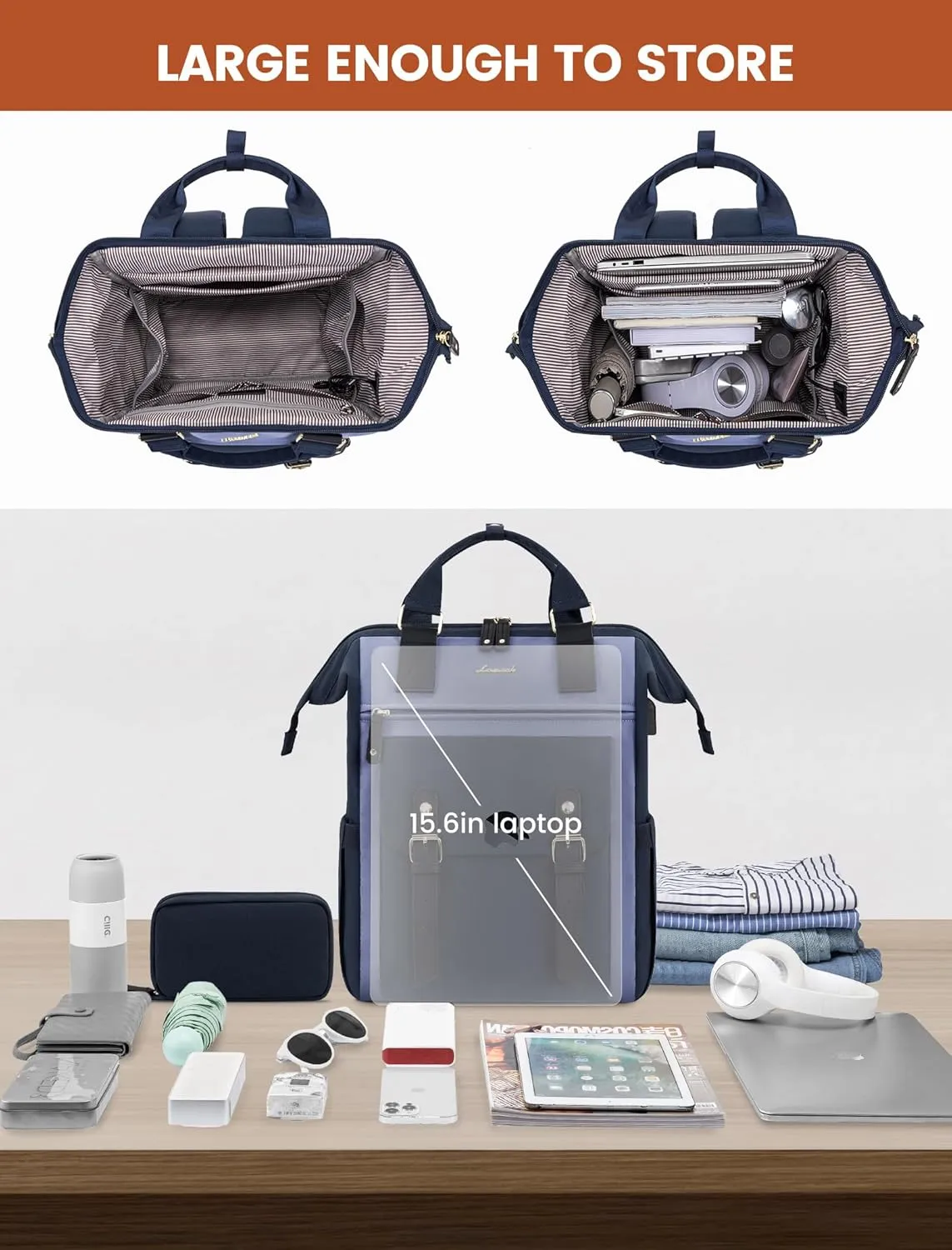 LOVEVOOK Laptop Backpack for Women Work Teacher Bag Travel Backpack, Stylish College Backpack Purse, Business Computer Laptop Bag Nurse Bags, Casual Daypack, 15.6 Inch